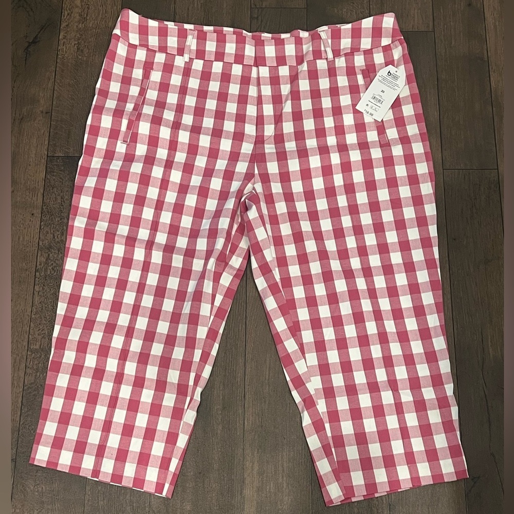 Time and Tru Womens  Zip Button Clasp Cropped Capri Pants, Size20 - Picture 5 of 6